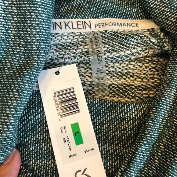 Calvin Klein Performance Cowl Neck Drape Front Top Size Large - Picture 2 of 8